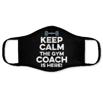 Discover Keep Calm the Gym Coach Bodybuilder Fitness Face Masks