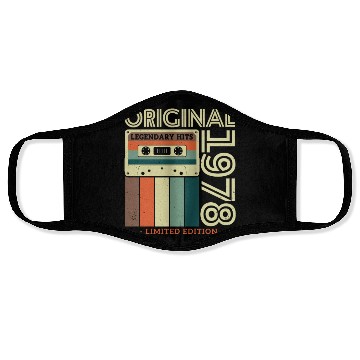 Discover Vintage 1978 Birthday Gift Face Masks