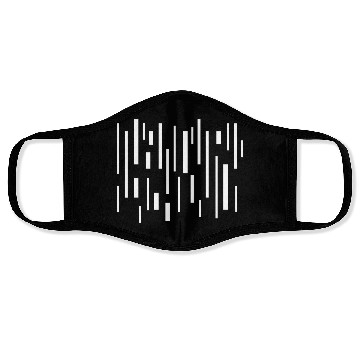 Discover black geometric lines Face Masks