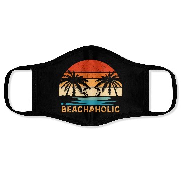 Discover Tropical Sunset Beach Scene Face Masks
