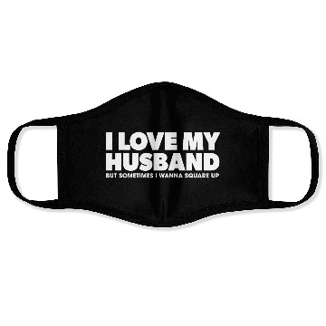 Discover I Love My Husband green Face Masks