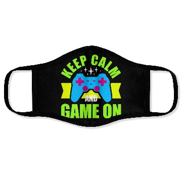 Discover Keep Calm and Game On nostalgia Face Masks