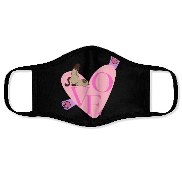 Discover Love Cat nostalgia Face Masks
