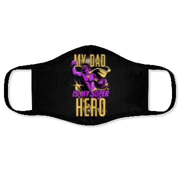 Discover My Dad Is My Super Hero Face Masks