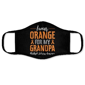 Discover I Wear Orange For My Grandpa Multiples Sclerosis Face Masks