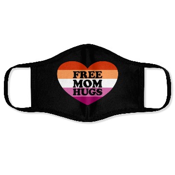 Discover Free Mom Hugs Lesbian Flag Heart LGBTQ Free Hugs Face Masks