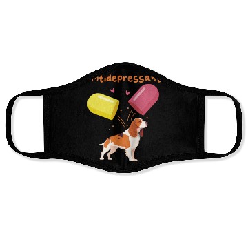 Discover Antidepressant, Cavalier King Charles Spaniel Face Masks