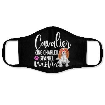 Discover Cavalier King Charles Spaniel Mom Face Masks