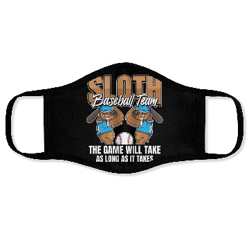 Discover Sloth Team Sloth Baseball Face Masks