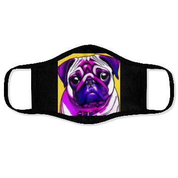Discover PUG POP ART Face Masks