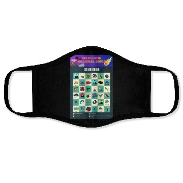 Discover "Once In A Lifetime" Millennial Bingo Poster Face Masks