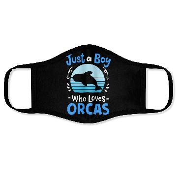 Discover Orcas Whales Orca Lover Retro Face Masks