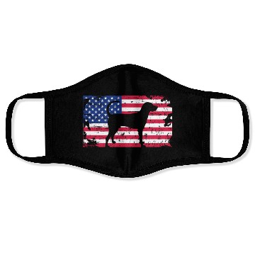 Discover Coonhound USA American Flag Face Masks