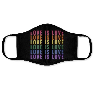 Discover Love is Love Gay Pride Face Masks