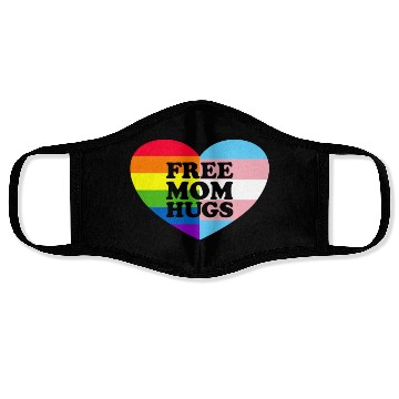 Discover Free Mom Hugs Gay Pride Trans Flag LGBTQ Free Hugs Face Masks