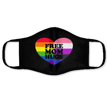 Discover Free Mom Hugs Gay Pride Genderfluid Flag Face Masks