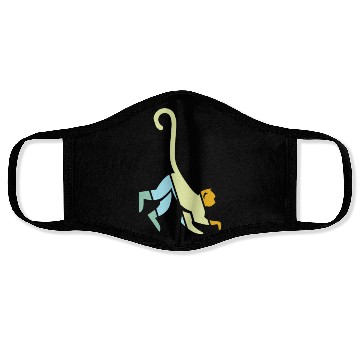 Discover monkey retro Face Masks