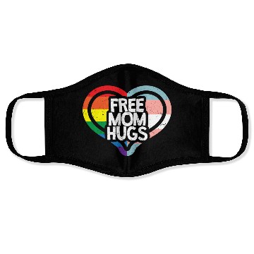 Discover Free Mom Hugs Rainbow Pride Face Masks