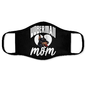 Discover Doberman Mom Face Masks