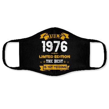 Discover July 1976 Birthday Surprise Face Masks