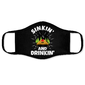 Discover Cornhole - Sinkin and drinkin Face Masks