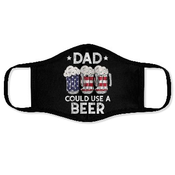 Discover Dad Could Use A Beer Us Flag Face Masks