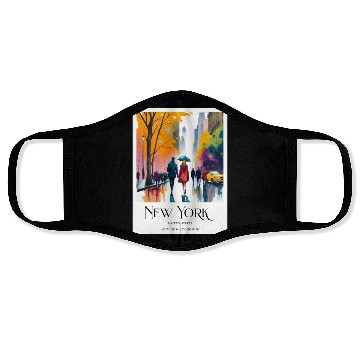 Discover Couple walking in the streets of New York City Face Masks