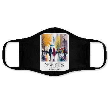 Discover Couple walking in the streets of New York City Face Masks