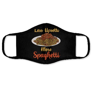 Discover DESIGNPasta Lover Less Upsetti More Spaghetti 70s Face Masks