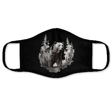 Discover Majestic Forest Bear Face Masks