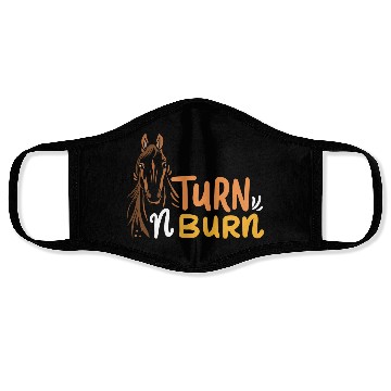 Discover DESIGNEquestrian Fun Barrel Racing Turn N Burn Face Masks