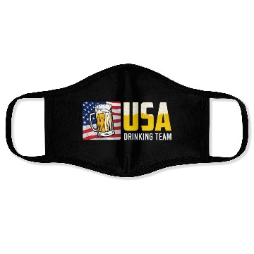 Discover USA Drinking Team Beer Fan Independence Day Face Masks