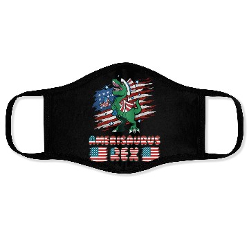 Discover Amerisaurus Rex USA Party Independence Day Face Masks