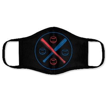 Discover Baseball bat with ball design 2023 Face Masks