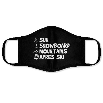 Discover Funny Snowboarding Joke Face Masks