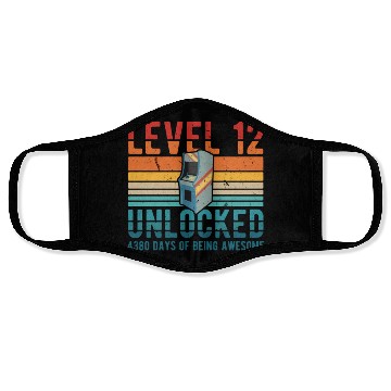 Discover 2007 12th Being Awesome 4380 Days Anniversary Face Masks