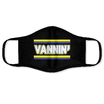 Discover Vannin Stripes Vanning Purple Yellow Gold Van Face Masks