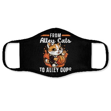 Discover Basketball Cat Basketball Player I Love Basketball Face Masks