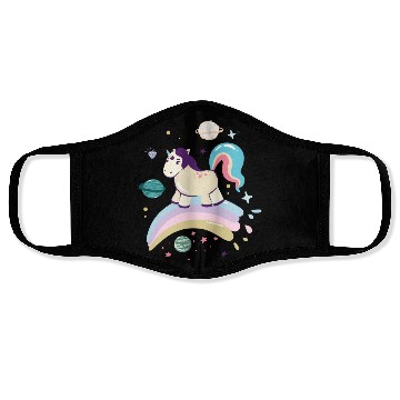 Discover Unicorn rainbow Face Masks