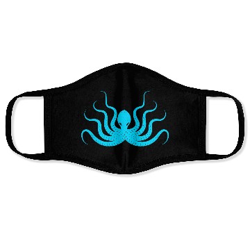 Discover Menace Octopus Neon Blue Face Masks