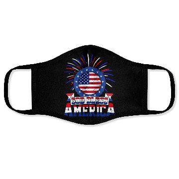 Discover God Bless America Independence Day USA Patriot Face Masks
