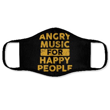 Discover Musician Gift Angry Music For Happy People music Face Masks