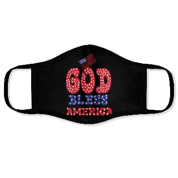Discover PATRIOTIC DAY GOD BLESS AMERICA Face Masks