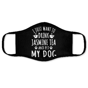 Discover Jasmine Tea And Dog Outfit Dogs Owner Face Masks