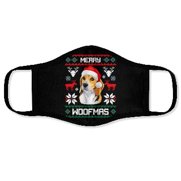 Discover Merry Woofmas Dog Beagle Ugly Face Masks