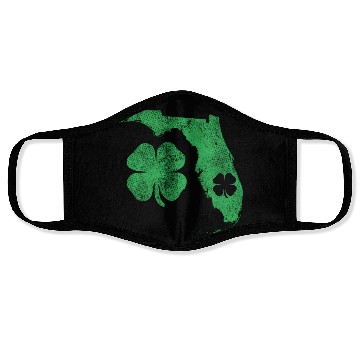 Discover St Patrick's Day Fl Florida Shamrock Green Irish P Face Masks