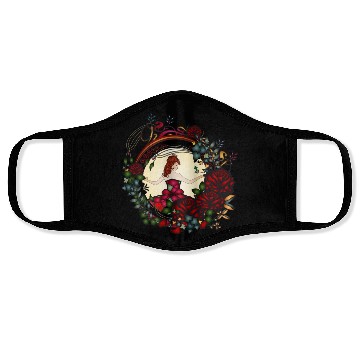 Discover Art Nouveau princess in the rose garden Face Masks