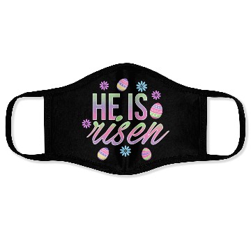 Discover He Is Risen Easter Christian Message Easter Eggs Face Masks