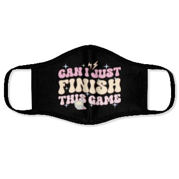 Discover Can I Just Finish This Game, Happy Game Day Face Masks