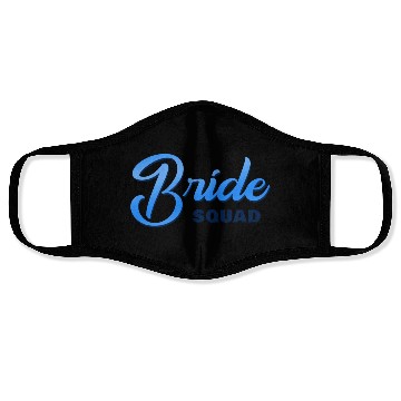Discover Bride Squad Blue Face Masks